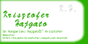 krisztofer hajgato business card